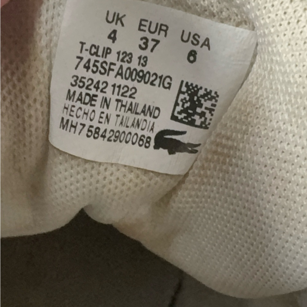 Lacoste White Low-Top Leather Sneakers - Picture 5 of 5
